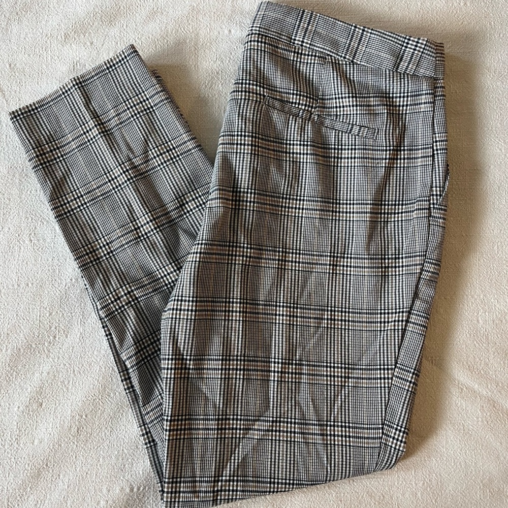 Zara Cropped Plaid Trousers